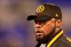 BALTIMORE, MD - NOVEMBER 28: Head coach Mike Tomlin of the Pittsburgh Steelers looks on from the sidelines during the first half against the Baltimore Ravens at M&T Bank Stadium on November 28, 2013 in Baltimore, Maryland. (Photo by Rob Carr/Getty Images