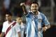 BUENOS AIRES, ARGENTINA - OCTOBER 11: Ezequiel Lavezzi of Argentina celebrates a scored goal during a match between Argentina and Peru as part of the 17th round of the South American Qualifiers for the FIFA's World Cup Brazil 2014 at Antonio Vespucio Libe