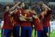 ALBACETE, SPAIN - OCTOBER 15: Alvaro Negredo of Spain celebrates with teammates after scoring their opening goal during the FIFA 2014 World Cup Qualifier match between Spain and Georgia at Carlos Belmonte stadium on October 15, 2013 in Albacete, Spain.