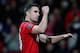 MANCHESTER, ENGLAND - NOVEMBER 10: Robin van Persie of Manchester United celebrates at the end of the Barclays Premier League match between Manchester United and Arsenal at Old Trafford on November 10, 2013 in Manchester, England. (Photo by Alex Livesey