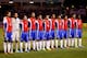 SAN JOSE, COSTA RICA - SEPTEMBER 06: The Costa Rica national team starters pose prior to facing the United States national team during the FIFA 2014 World Cup Qualifier at Estadio Nacional on September 6, 2013 in San Jose, Costa Rica. (Photo by Kevin C.