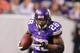 MINNEAPOLIS, MN - DECEMBER 1: Adrian Peterson #28 of the Minnesota Vikings carries the ball for ten thousand career rushing yards against Chicago Bears on December 1, 2013 at Mall of America Field at the Hubert Humphrey Metrodome in Minneapolis, Minnesot