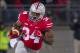 Nov 23, 2013; Columbus, OH, USA; Ohio State Buckeyes running back Carlos Hyde (34) runs the ball in the third quarter of the game against the Indiana Hoosiers at Ohio Stadium. Ohio State Buckeyes beat Indiana Hoosiers 42-14. Mandatory Credit: Trevor Rusz