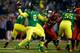EUGENE, OR - NOVEMBER 29: Quarterback Marcus Mariota #8 of the Oregon Ducks throws a pass against the Oregon State Beavers during the 117th playing of the Civil War on November 29, 2013 at the Autzen Stadium in Eugene, Oregon. (Photo by Jonathan Ferrey/