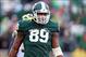 Nov 2, 2013; East Lansing, MI, USA; Michigan State Spartans defensive end Shilique Calhoun (89) stands on field between plays during the 2nd half of a against the Michigan Wolverines game at Spartan Stadium. MSU won 29-6. Mandatory Credit: Mike Carter-USA