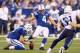 INDIANAPOLIS, IN - DECEMBER 01: Adam Vinatieri #4 of the Indianapolis Colts kicks a field goal during the NFL game against the Tennessee Titans at Lucas Oil Stadium on December 1, 2013 in Indianapolis, Indiana. (Photo by Andy Lyons/Getty Images)