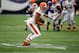 Sep 22, 2013; Minneapolis, MN, USA; Cleveland Browns tight end Jordan Cameron (84) catches a 13 yard pass against the Minnesota Vikings in the fourth quarter at Mall of America Field at H.H.H. Metrodome. The Browns win 31-27. Mandatory Credit: Bruce Kluck