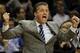 Dec 1, 2013; Brooklyn, NY, USA; Kentucky head coach John Calipari reacts in the first half against the Providence Friars at Barclays Center. Mandatory Credit: Noah K. Murray-USA TODAY Sports