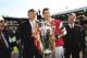 3 May 1998: Arsenal manager Arsene Wenger and club captain Tony Adams hold the championship trophy after the FA Carling Premiership match against Everton at Highbury in London. Arsenal won 4-0 to secure the title. \ Mandatory Credit: Ben Radford /Allspo