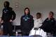 DUNEDIN, NEW ZEALAND - DECEMBER 07: Dejected New Zealand players Aaron Redmond, Hamish Rutherford, Corey Anderson and Brendon McCullum look on as rain continues, forcing a draw after day five of the first test match between New Zealand and the West Indie