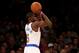 NEW YORK, NY - DECEMBER 06: Tim Hardaway Jr. #5 of the New York Knicks takes a shot in the first half against the Orlando Magic at Madison Square Garden on December 6, 2013 in New York City. NOTE TO USER: User expressly acknowledges and agrees that, by d