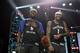 HOUSTON, TX - FEBRUARY 16: Lebron James #6 of the Miami Heat and Carmelo Anthony #7 of the New York Knicks are introduced during the NBA All-Star Practice in Sprint Arena during the 2013 NBA All-Star Weekend on February 16, 2013 at the George R. Brown Con