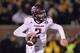 Nov 30, 2013; Columbia, MO, USA; Texas A&M Aggies quarterback Johnny Manziel (2) rolls to the outside against the Missouri Tigers during the second half at Faurot Field. Missouri defeated Texas A&M 28-21. Mandatory Credit: Peter G. Aiken-USA TODAY Sports