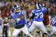 Dec 7, 2013; Charlotte, NC, USA; Duke Blue Devils quarterback Anthony Boone (7) passes the ball as offensive tackle Takoby Cofield (73) blocks in the first quarter at Bank of America Stadium. Mandatory Credit: Bob Donnan-USA TODAY Sports