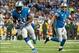 Nov 28, 2013; Detroit, MI, USA; Detroit Lions running back Reggie Bush (21) runs for a touchdown during the second quarter against the Green Bay Packers during a NFL football game on Thanksgiving at Ford Field. Mandatory Credit: Tim Fuller-USA TODAY Sport