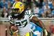 Nov 28, 2013; Detroit, MI, USA; Green Bay Packers running back Eddie Lacy (27) during the first quarter against the Detroit Lions during a NFL football game on Thanksgiving at Ford Field. Mandatory Credit: Tim Fuller-USA TODAY Sports