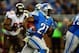 Nov 24, 2013; Detroit, MI, USA; Detroit Lions running back Reggie Bush (21) runs the ball during the second quarter against the Tampa Bay Buccaneers at Ford Field. Mandatory Credit: Andrew Weber-USA TODAY Sports