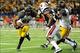 Dec 7, 2013; Atlanta, GA, USA; Missouri Tigers wide receiver Marcus Lucas (85) runs the ball against the defense of Auburn Tigers defensive back Robenson Therezie (27) during the second quarter of the 2013 SEC Championship game at Georgia Dome. Mandatory