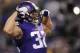 MINNEAPOLIS, MN - OCTOBER 27: Toby Gerhart #32 of the Minnesota Vikings celebrates scoring a touchdown against the Green Bay Packers during the fourth quarter of the game on October 27, 2013 at Mall of America Field at the Hubert H. Humphrey Metrodome in
