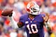 CLEMSON, SC - NOVEMBER 23: Tajh Boyd #10 of the Clemson Tigers drops back to pass during the game against the Citadel Bulldogs at Memorial Stadium on November 23, 2013 in Clemson, South Carolina. (Photo by Tyler Smith/Getty Images)