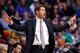 BOSTON, MA - DECEMBER 06: Head coach Brad Stevens of the Boston Celtics communicates with his team in the first quarter against the Denver Nuggets during the game at TD Garden on December 6, 2013 in Boston, Massachusetts. NOTE TO USER: User expressly ackn