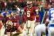 Dec 7, 2013; Charlotte, NC, USA; Florida State Seminoles quarterback Jameis Winston (5) calls out during the second quarter against the Duke Blue Devils at Bank of America Stadium. Mandatory Credit: Jeremy Brevard-USA TODAY Sports