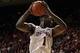 Dec 7, 2013; Bloomington, IN, USA; Indiana Hoosiers forward Noah Vonleh (1) grabs a rebound during the second half against the North Florida Ospreys at Assembly Hall. Indiana won 89-68. Mandatory Credit: Pat Lovell-USA TODAY Sports