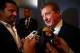 COSTA DO SAUIPE, BRAZIL - DECEMBER 06: England manager Roy Hodgson speaks to members of the media after the Final Draw for the 2014 FIFA World Cup Brazil at Costa do Sauipe Resort on December 6, 2013 in Costa do Sauipe, Bahia, Brazil. (Photo by Clive Ma