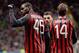 GLASGOW, SCOTLAND - NOVEMBER 26: Mario Balotelli of AC Milan celebrates after scoring during the UEFA Champions League Group H match between Celtic and AC Milan at Celtic Park Stadium on November 26, 2013 in Glasgow, Scotland. (Photo by Jeff J Mitchell