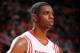 HOUSTON, TX - DECEMBER 8: Terrence Jones #6 of the Houston Rockets reacts to a play against the Orlando Magic on December 8, 2013 at the Toyota Center in Houston, Texas. NOTE TO USER: User expressly acknowledges and agrees that, by downloading and or usi