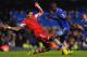 LONDON, ENGLAND - DECEMBER 01: Jose Fonte of Southampton tackles Ramires of Chelsea during the Barclays Premier League match between Chelsea and Southampton at Stamford Bridge on December 1, 2013 in London, England. (Photo by Mike Hewitt/Getty Images)