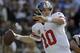 SAN DIEGO, CA - DECEMBER 8: Eli Manning #10 of the New York Giants throws the ball against the San Diego Chargers during their game on December 8, 2013 at Qualcomm Stadium in San Diego, California. (Photo by Donald Miralle/Getty Images)