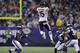 MINNEAPOLIS, MN - DECEMBER 1: Brandon Marshall #15 of the Chicago Bears catches the ball as Xavier Rhodes #29, Robert Blanton #36 and Andrew Sendejo #34 of the Minnesota Vikings looks on during the fourth quarter of the game on December 1, 2013 at Mall of