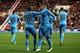 SUNDERLAND, ENGLAND - DECEMBER 07: Paulinho of Tottenham celebrates his goal with team mates during the Barclays Premier League match between Sunderland and Tottenham Hotspur at the Stadium of Light on December 7, 2013 in Sunderland, England. (Photo by