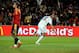 BLOEMFONTEIN, SOUTH AFRICA - JUNE 24: Clint Dempsey #8 of USA runs past Spain's defender Sergio Ramos (L) as he celebrates after scoring the 2:0 goal during the FIFA Confederations Cup Semi Final match between Spain and USA at the Free State stadium on J