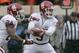 STILLWATER, OK - DECEMBER 7: Quarterback Trevor Knight #9 hands off to running back Brennan Clay #24 of the Oklahoma Sooners during the game against the Oklahoma State Cowboys December 7, 2013 at Boone Pickens Stadium in Stillwater, Oklahoma. Oklahoma