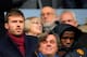 LONDON, ENGLAND - DECEMBER 01: Michael Carrick (L) and Wilfred Zaha of Manchester United look on from the stands during the Barclays Premier League Match between Tottenham Hotspur and Manchester United at White Hart Lane on December 1, 2013 in London, En