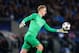 MANCHESTER, ENGLAND - NOVEMBER 27: Joe Hart of Manchester City kicks down field during the UEFA Champions League Group D match between Manchester City and FC Viktoria Plzen at Etihad Stadium on November 27, 2013 in Manchester, England. (Photo by Alex Li