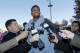 SACRAMENTO, CA - DECEMBER 9: New Sacramento King Rudy Gay arrives in Sacramento and meets with local media at Sleep Train Arena on December 9, 2013 in Sacramento, California. NOTE TO USER: User expressly acknowledges and agrees that, by downloading and o