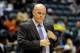 Oct 12, 2013; Milwaukee, WI, USA; Charlotte Bobcats head coach Steve Clifford watches game against the Milwaukee Bucks in the 3rd period at BMO Harris Bradley Center. Mandatory Credit: Benny Sieu-USA TODAY Sports