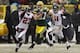 GREEN BAY, WI - DECEMBER 08: Jordy Nelson #87 of the Green Bay Packers runs with the football after making a catch during the second half of play against the Atlanta Falcons at Lambeau Field on December 08, 2013 in Green Bay, Wisconsin. (Photo by Mike McG