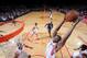 HOUSTON, TX - DECEMBER 8: Terrence Jones #6 of the Houston Rockets rebounds the ball against the Orlando Magic on December 8, 2013 at the Toyota Center in Houston, Texas. NOTE TO USER: User expressly acknowledges and agrees that, by downloading and or us
