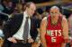 LOS ANGELES - NOVEMBER 25: New Jersey Nets head coach Lawrence Frank (L) talks with Jason Kidd #5 during the game against the Los Angeles Lakers at Staples Center on November 25, 2007 in Los Angeles, California. NOTE TO USER: User expressly acknowledges