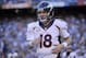 SAN DIEGO, CA - NOVEMBER 10: Peyton Manning #18 of the Denver Broncos runs to the sideline during the game against the San Diego Chargers on November 10, 2013 at Qualcomm Stadium in San Diego, California. (Photo by Donald Miralle/Getty Images)