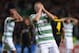 GLASGOW, SCOTLAND - OCTOBER 01: James Forrest of Celtic reacts after a missed chance during the UEFA Champions League Group H match between Celtic and FC Barcelona at Celtic Park Stadium on October 1, 2013 in Glasgow, Scotland. (Photo by Jeff J Mitchell