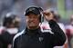 SAN DIEGO - NOVEMBER 30: Wide receivers coach Terry Robiskie of the Atlanta Falcons works on the sideline in the game with the San Diego Chargers on November 30, 2008 at Qualcomm Stadium in San Diego, California. The Falcons won 22-16. (Photo by Stephen