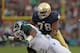 SOUTH BEND, IN - SEPTEMBER 21: Damon Knox #93 of the Michigan State Spartans rushes against Ronnie Stanley #78 of the Notre Dame Fighting Irish at Notre Dame Stadium on September 21, 2013 in South Bend, Indiana. Notre Dame defeated Michigan State 17-13.