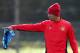 MANCHESTER, ENGLAND - SEPTEMBER 16: Rio Ferdinand of Manchester United in action during a first team training session ahead of their UEFA Champions League match against Bayer Leverkusen at Carrington Training Ground on September 16, 2013 in Manchester, En