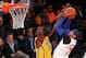 May 5, 2013; New York, NY, USA; New York Knicks forward Carmelo Anthony (7) takes a shot against Indiana Pacers center Roy Hibbert (55) at Madison Square Garden. Mandatory Credit: Danny Wild-USA TODAY Sports