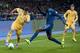 KIEV, UKRAINE - NOVEMBER 15: Ukraine's Artem Fedetskiy (L) fights for the ball with Blaise Matuidi (R) of France during the FIFA 2014 World Cup Qualifier Play-off First Leg soccer match between Ukraine and France at the Olympic Stadium on November 15, 201
